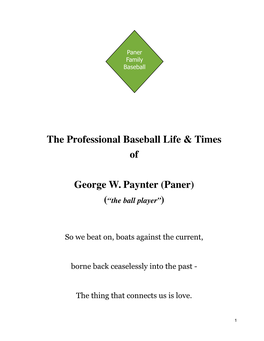 George Paynter Career