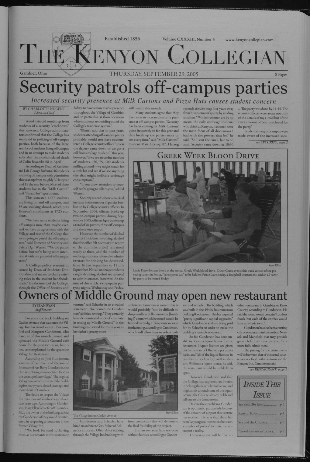Security Patrols Off- Campus Parties
