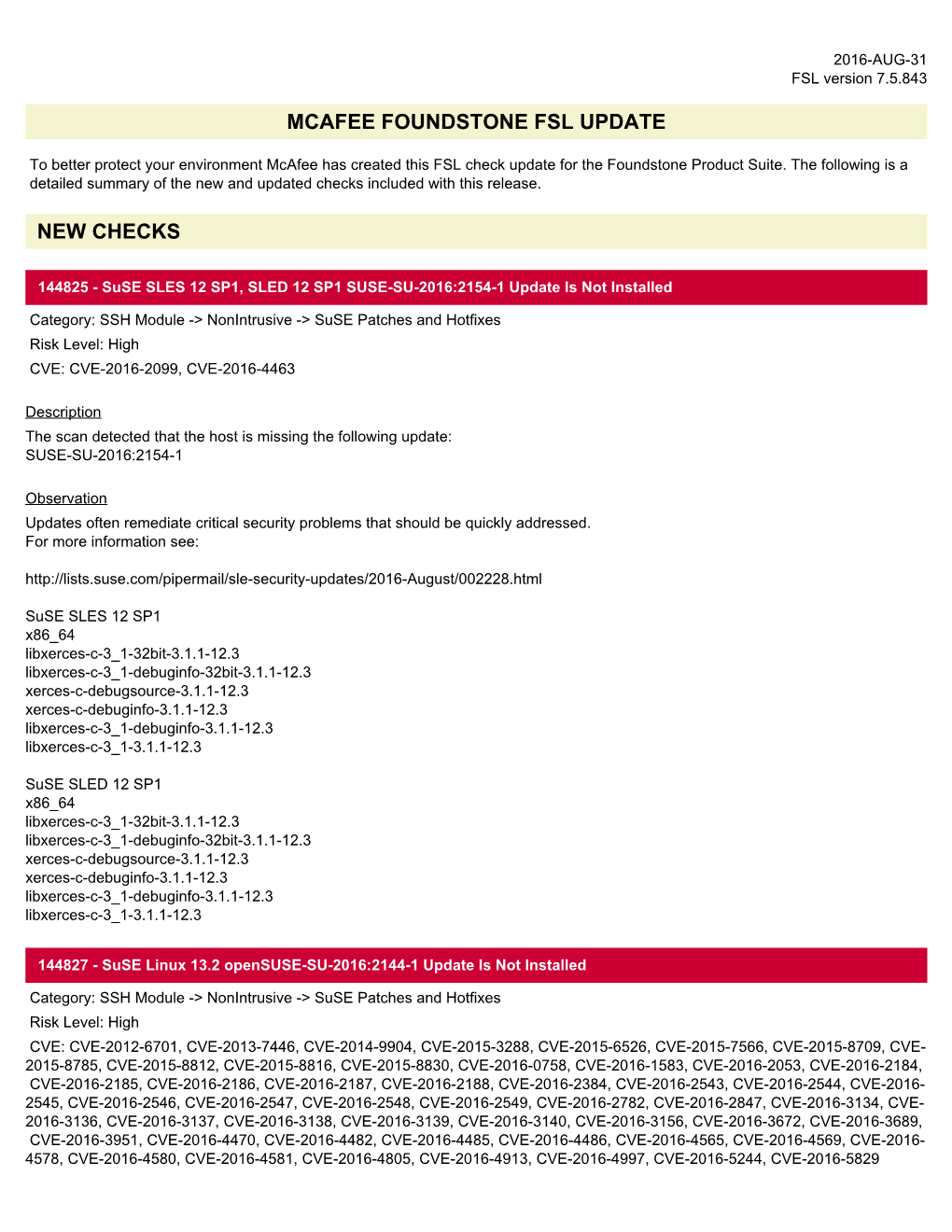 Mcafee Foundstone Fsl Update