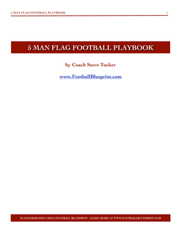 5 Man Flag Football Playbook 1