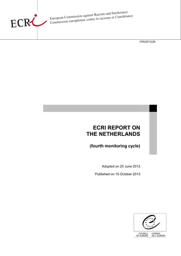 Ecri Report on the Netherlands