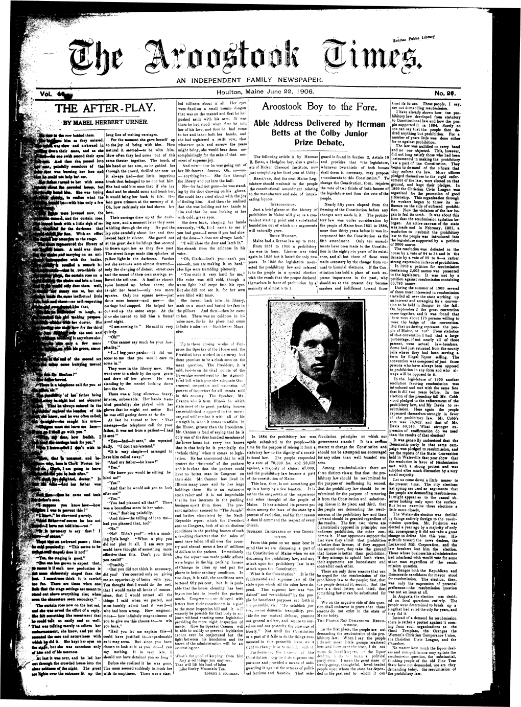 The Aroostook Times, June 22, 1906