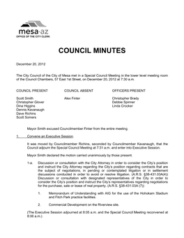 Council Minutes