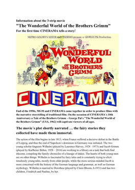 "The Wonderful World of the Brothers Grimm" for the First Time CINERAMA Tells a Story!