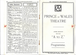 Prince of Wales Theatre "A To