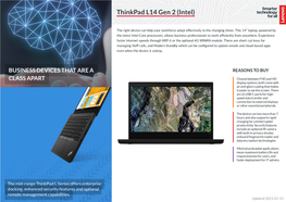 Thinkpad L14 Gen 2 (Intel)