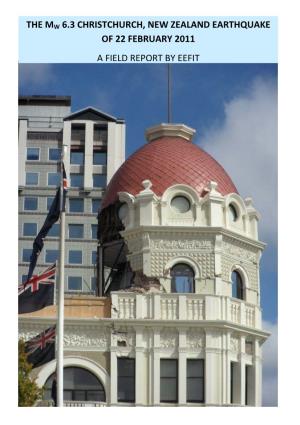 The Mw 6.3 Christchurch, New Zealand Earthquake of 22 February 2011