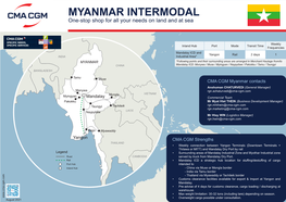 MYANMAR INTERMODAL One-Stop Shop for All Your Needs on Land and at Sea MIAMI