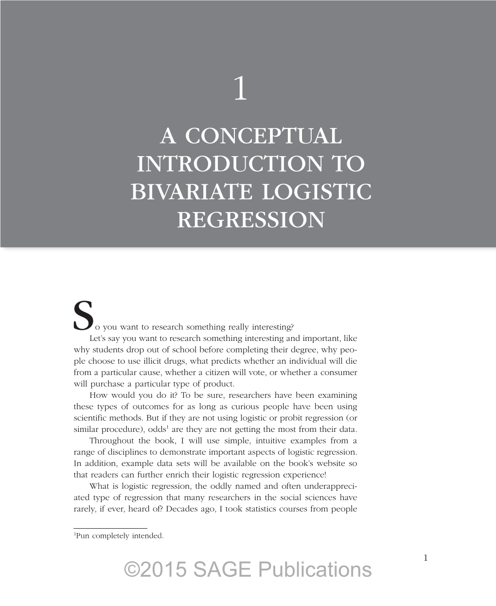 A Conceptual Introduction to Bivariate Logistic Regression