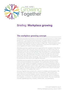 Workplace Growing