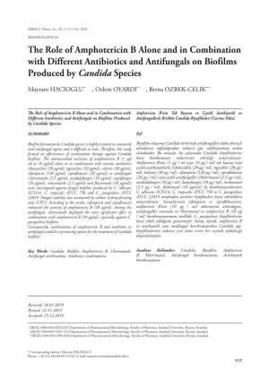 The Role of Amphotericin B Alone and in Combination with Different Antibiotics and Antifungals on Biofilms Produced by Candida Species
