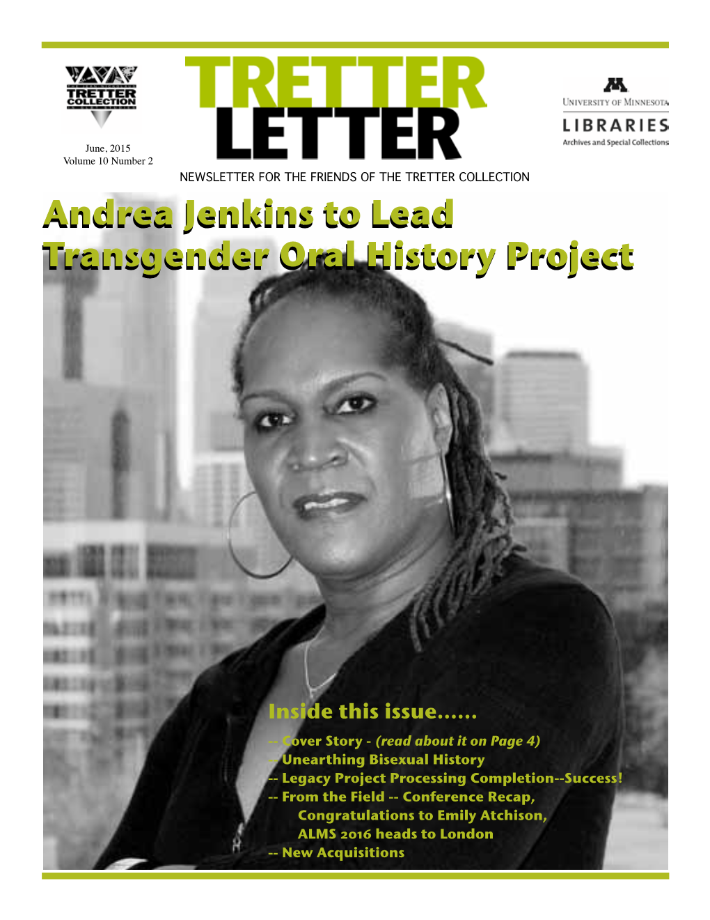 Andrea Jenkins to Lead Transgender Oral History Project Andrea Jenkins