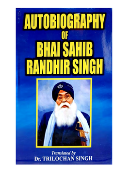 Autobiography of Bhai Sahib Bhai Randhir Singh
