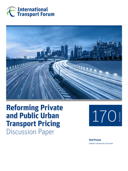 Reforming Private and Public Urban Transport Pricing Discussion Paper