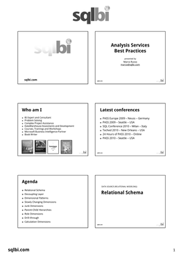 Analysis Services Best Practices