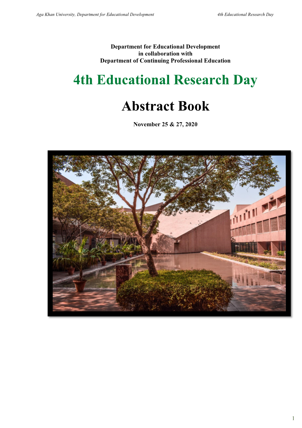 4Th Educational Research Day Abstract Book