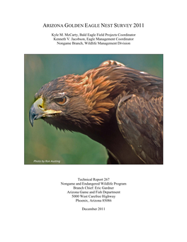 Arizona Golden Eagle Nest Survey 2011
