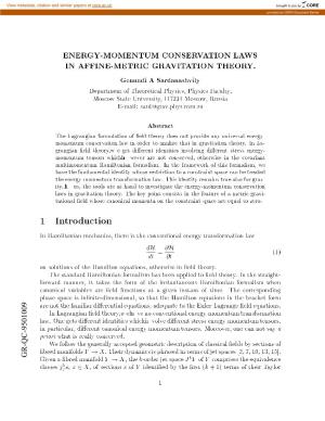 Energy-Momentum Conservation Laws in Affine-Metric Gravitation Theory