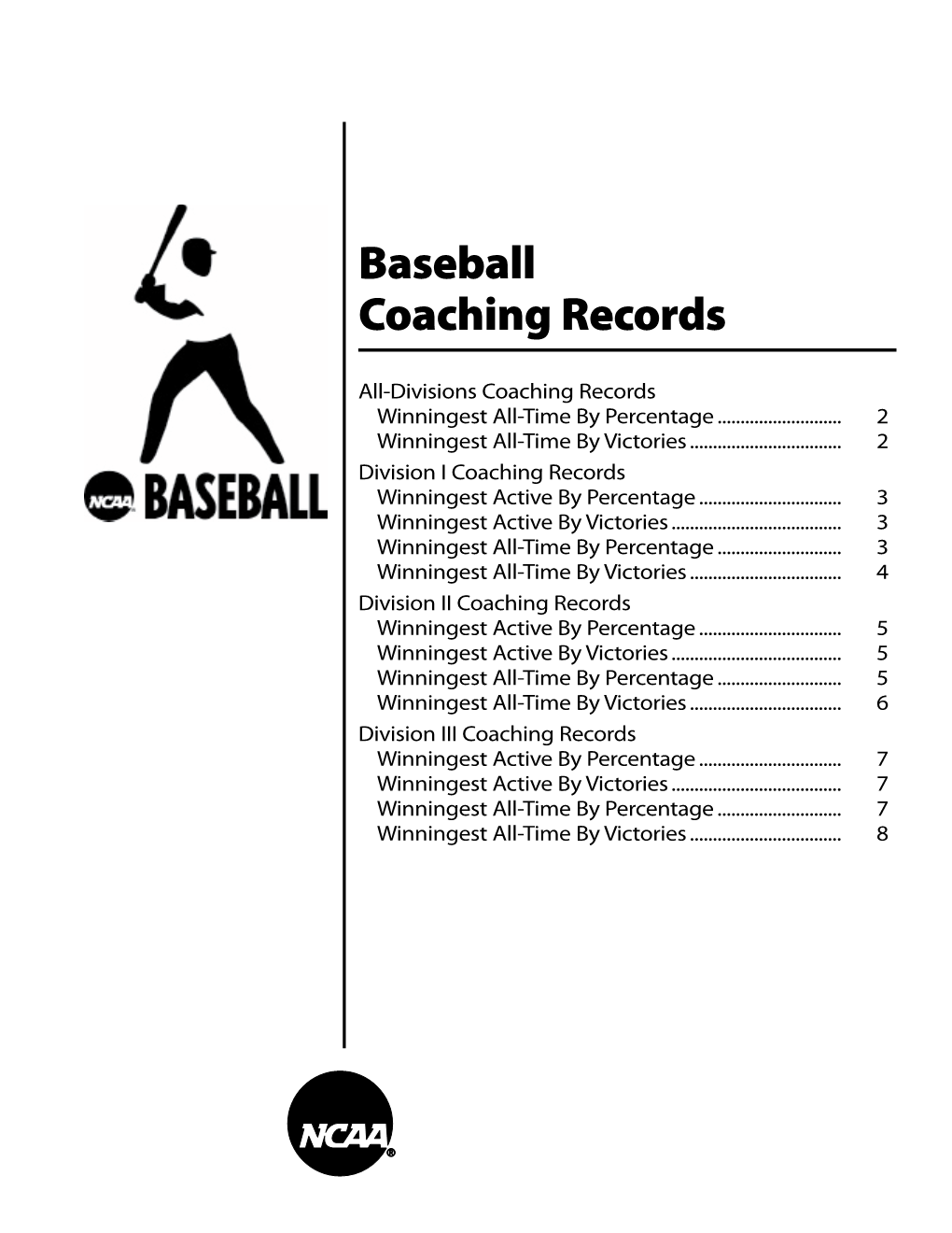 Baseball Coaching Records