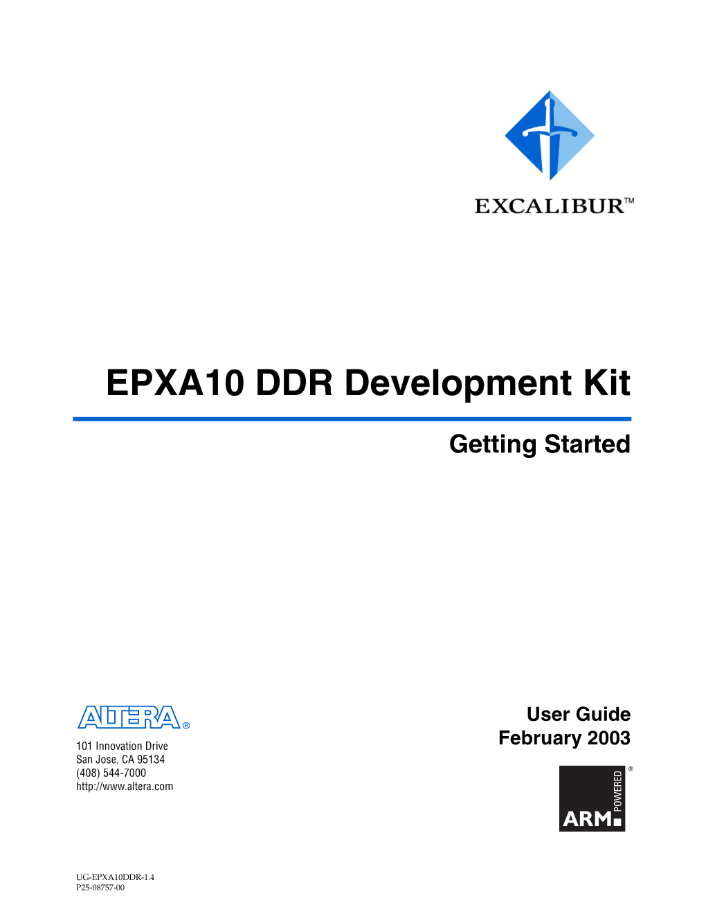EPXA10 Development Kit Getting Started User Guide