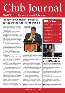 INSIDE... Safeguard the Future of the Union’ Editor’S Letter
