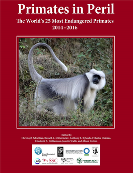 The World's 25 Most Endangered Primates 2014–2016