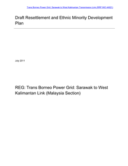 REMDP: Regional: Trans Borneo Power Grid: Sarawak to West