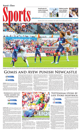 Gomis and Ayew Punish Newcastle