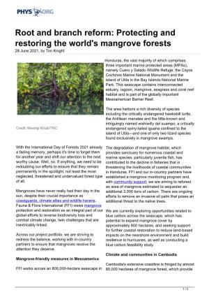 Root and Branch Reform: Protecting and Restoring the World's Mangrove Forests 28 June 2021, by Tim Knight