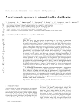 A Multi-Domain Approach to Asteroid Families Identification
