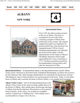 Albany, NY -- a Site on a Revolutionary War Road Trip