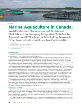 Marine Aquaculture in Canada