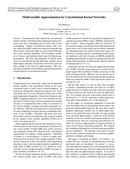 Multivariable Approximation by Convolutional Kernel Networks