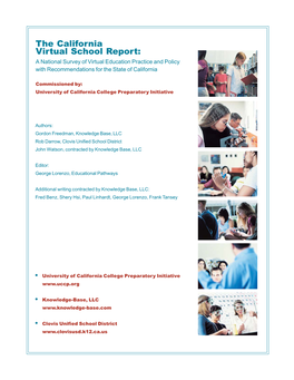 The California Virtual School Report Table of Contents