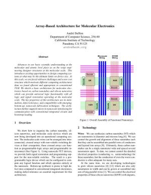 Array-Based Architecture for Molecular Electronics