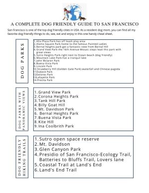 Download Your Free Cheat Sheet on All Dog Friendly Things to Do in San