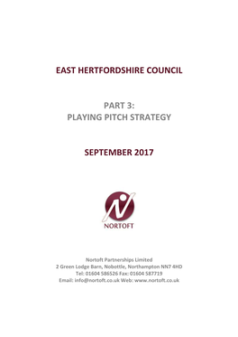 East Hertfordshire Council Part 3: Playing Pitch