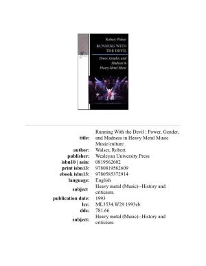 Robert Walser Published Titles My Music by Susan D