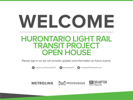 Hurontario Light Rail Transit Spring 2017 Open