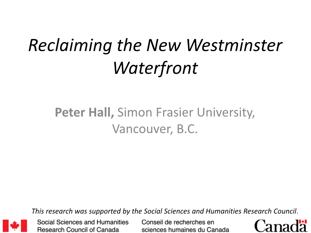 Reclaiming the New Westminster Waterfront