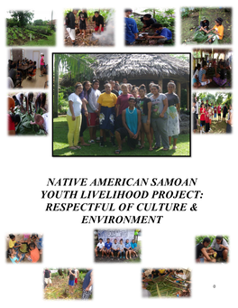 Native American Samoan Youth Livelihood Project: Respectful of Culture & Environment