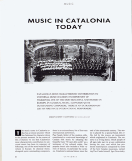 Music in Catalonia Today