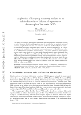 Application of Lie-Group Symmetry Analysis to an Infinite Hierarchy Of