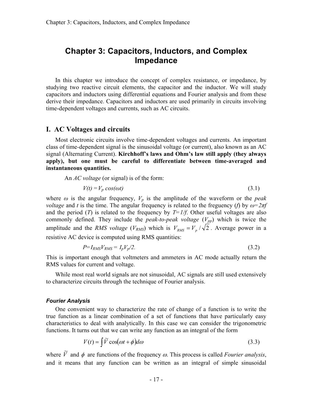 Chapter 2: Kirchhoff Law and the Thvenin Theorem