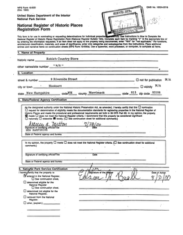 National Register of Historic Places Registration Form