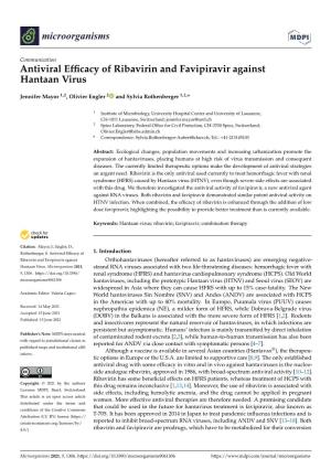 Antiviral Efficacy of Ribavirin and Favipiravir Against Hantaan Virus
