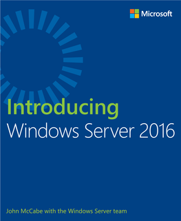 Introducing Windows Server 2016