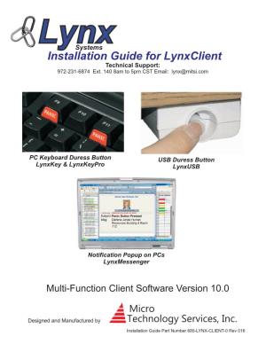 685-LYNX-CLIENT-0 V10.0 Lynxclient Manual 11-24-14.Cdr