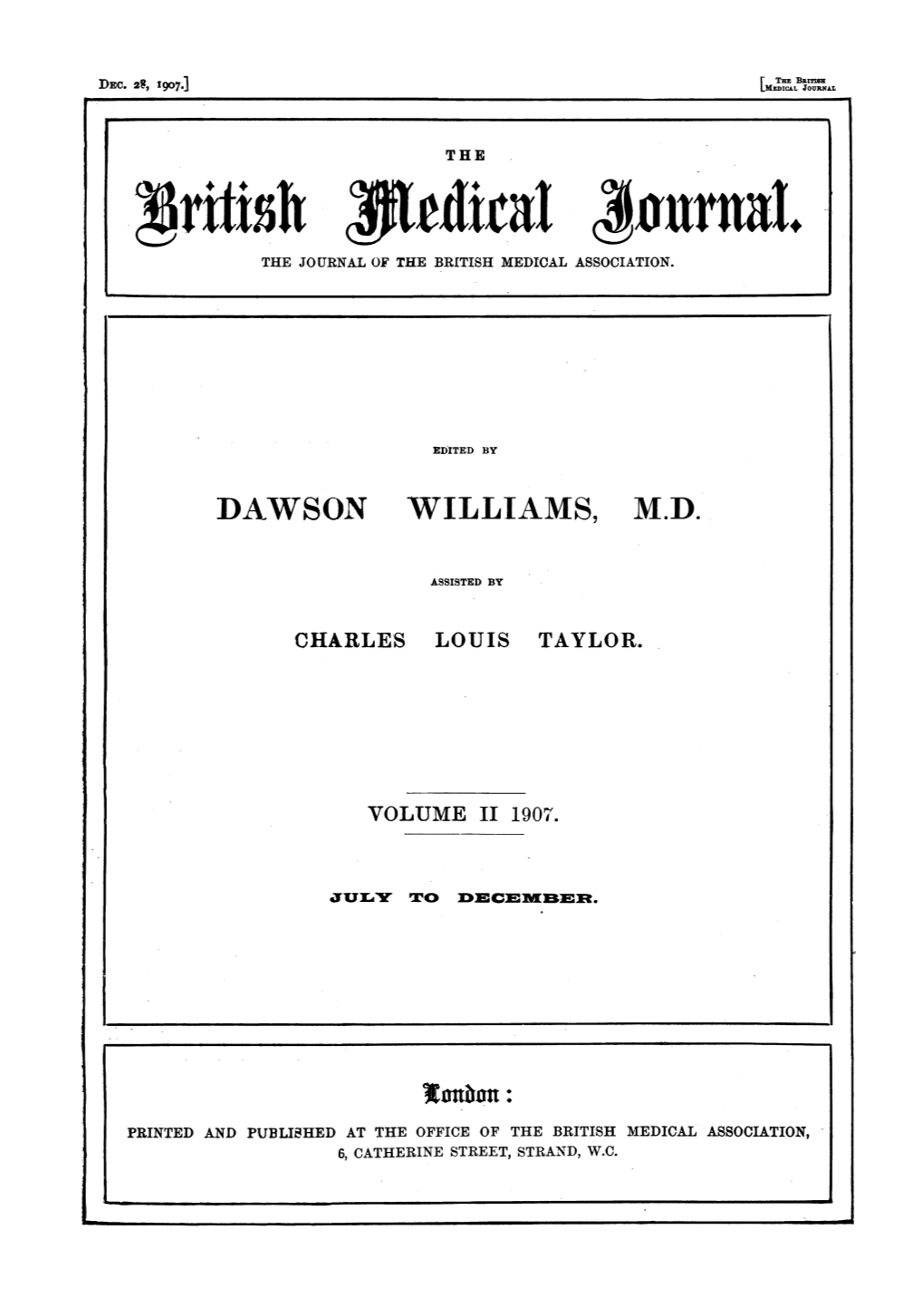 3Jrktish Tdtmw4 ,#Ttuttml the JOURNAL of the BRITISH MEDICAL ASSOCIATION