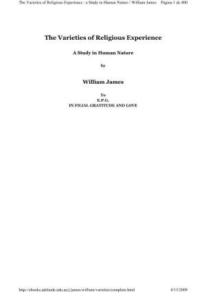 The Varieties of Religious Experience : a Study in Human Nature / William James Página 1 De 400